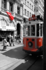 Red Trolley on Istiklal Street