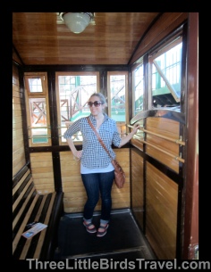 Me riding in the funicular - Budapest, Hungary! Sisters Trip 2012